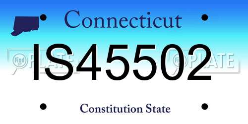 IS45502 Connecticut License Plate