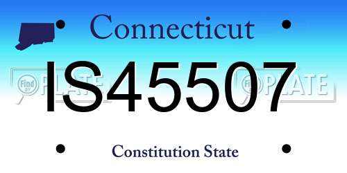 IS45507 Connecticut License Plate