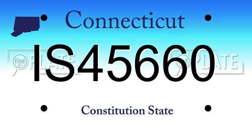 IS45660 Connecticut License Plate
