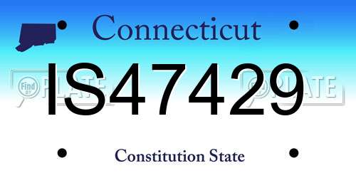 IS47429 Connecticut License Plate