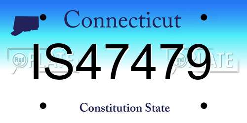 IS47479 Connecticut License Plate