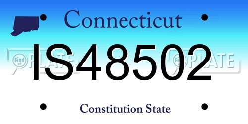 IS48502 Connecticut License Plate