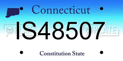 IS48507 Connecticut License Plate