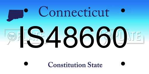 IS48660 Connecticut License Plate