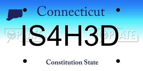 IS4H3D Connecticut License Plate
