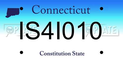 IS4I010 Connecticut License Plate