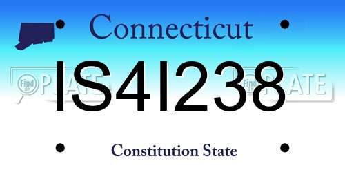 IS4I238 Connecticut License Plate