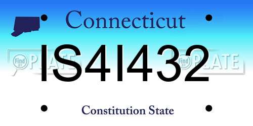 IS4I432 Connecticut License Plate