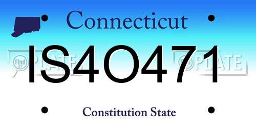 IS4O471 Connecticut License Plate