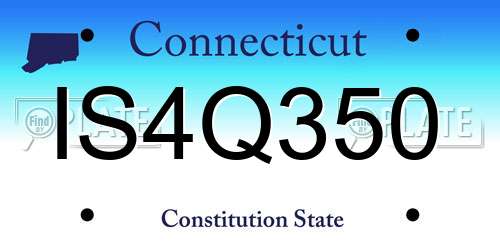 IS4Q350 Connecticut License Plate