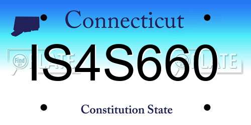 IS4S660 Connecticut License Plate