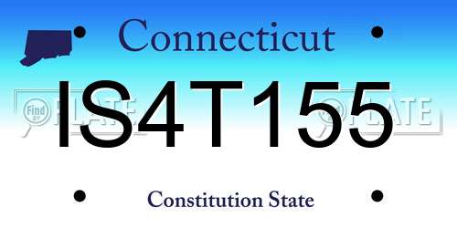 IS4T155 Connecticut License Plate
