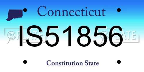 IS51856 Connecticut License Plate