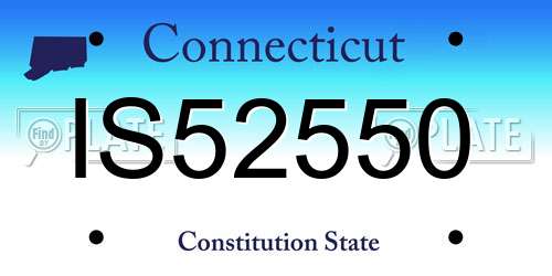 IS52550 Connecticut License Plate