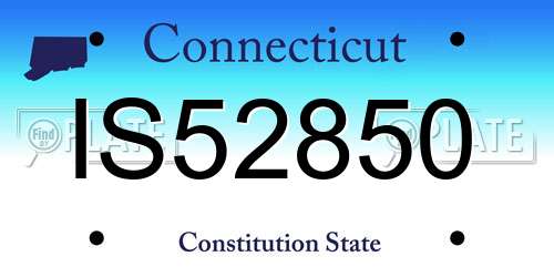 IS52850 Connecticut License Plate