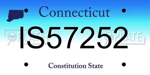 IS57252 Connecticut License Plate