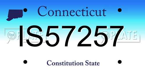 IS57257 Connecticut License Plate
