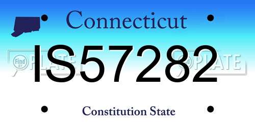 IS57282 Connecticut License Plate