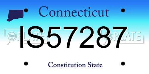 IS57287 Connecticut License Plate