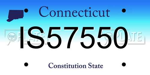 IS57550 Connecticut License Plate