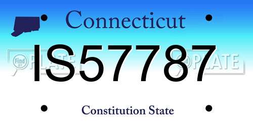 IS57787 Connecticut License Plate