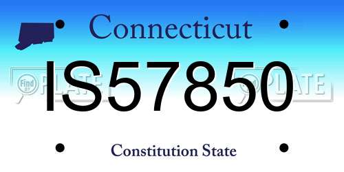 IS57850 Connecticut License Plate