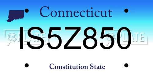 IS5Z850 Connecticut License Plate
