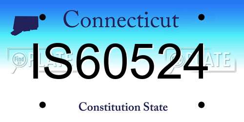 IS60524 Connecticut License Plate