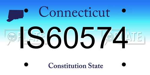 IS60574 Connecticut License Plate