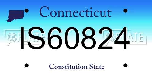 IS60824 Connecticut License Plate