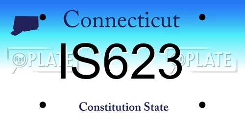 IS623 Connecticut License Plate