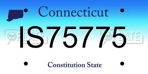 IS75775 Connecticut License Plate
