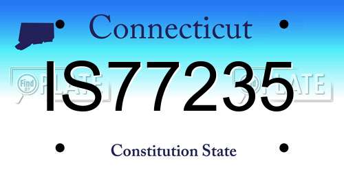 IS77235 Connecticut License Plate
