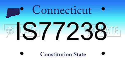 IS77238 Connecticut License Plate