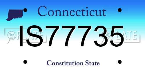 IS77735 Connecticut License Plate
