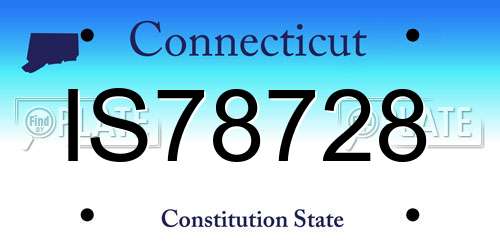 IS78728 Connecticut License Plate