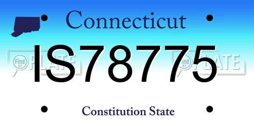 IS78775 Connecticut License Plate