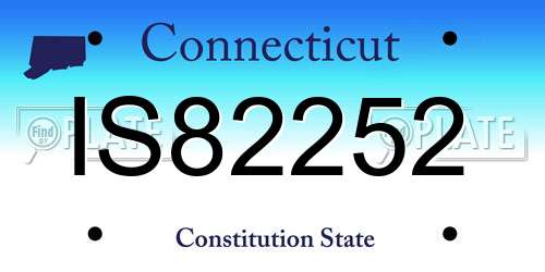 IS82252 Connecticut License Plate