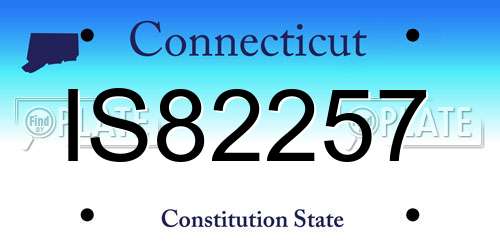IS82257 Connecticut License Plate