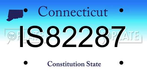 IS82287 Connecticut License Plate