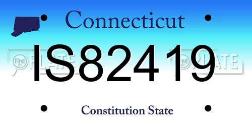 IS82419 Connecticut License Plate