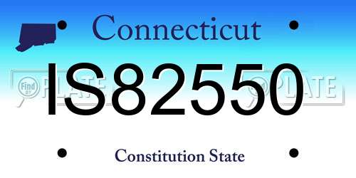 IS82550 Connecticut License Plate