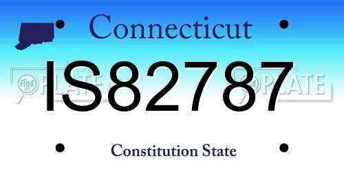 IS82787 Connecticut License Plate