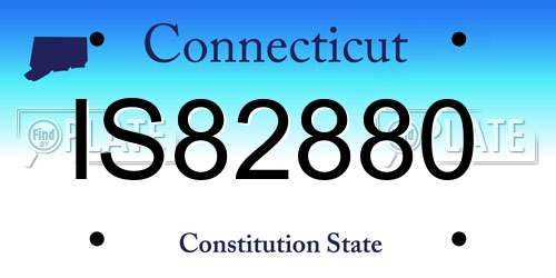 IS82880 Connecticut License Plate