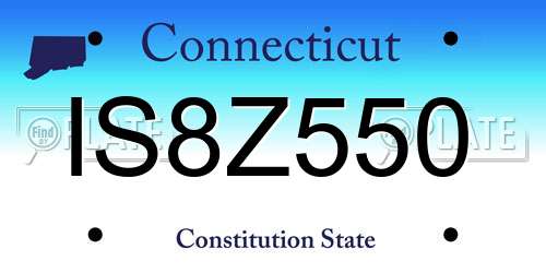 IS8Z550 Connecticut License Plate