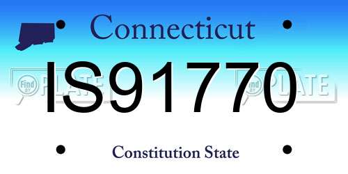 IS91770 Connecticut License Plate