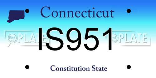 IS951 Connecticut License Plate