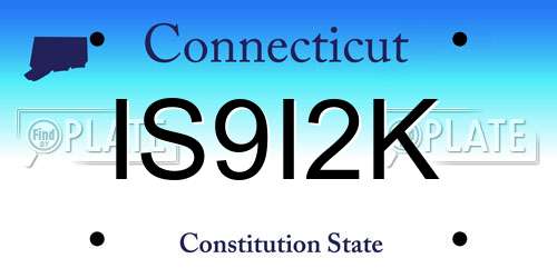 IS9I2K Connecticut License Plate