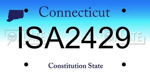 ISA2429 Connecticut License Plate