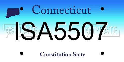 ISA5507 Connecticut License Plate